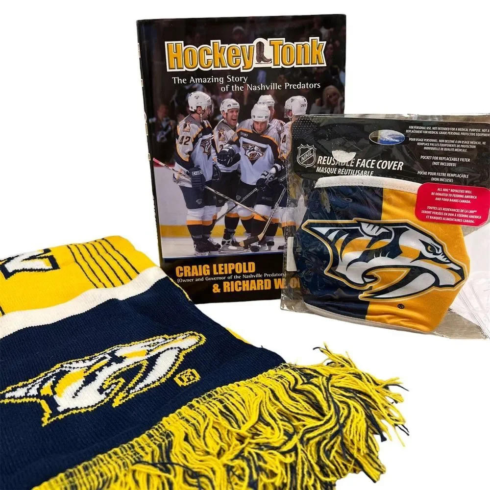 Nashville Predators Smashville NHL Fan Starter Kit - Book, Scarf, Mask - New 472